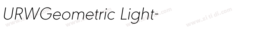 URWGeometric Light字体转换